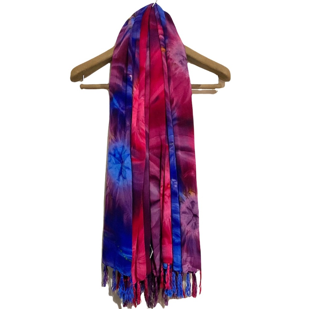 TAGALOS•ONE SIZE•GORGEOUS MULTIPURPOSE TIE DYE LARGE SCARF/WRAP•